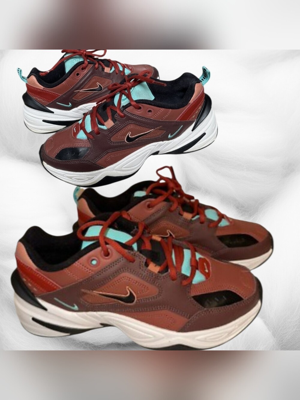 Nike M2K Tekno Mahogany Mink Womens Size 8.5 Walking Athletic Shoes Sneakers